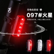 戶外自行車尾燈USB充電5LED跑步警示燈夜間安全騎行燈背包燈