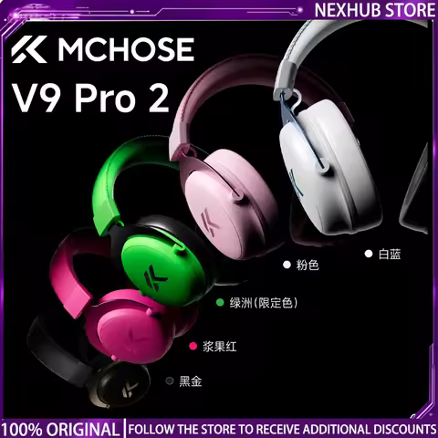 MCHOSE V9 Pro 2 Over-ear Headphones Multidimensional Corrugated Acoustic Cavity with Mic Wireless Ga