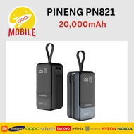 PINENG PN821 PD (20000mAh) 65W 2-Port Fast charging Power Bank with Type C Two-Way Cable for Phone