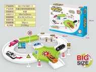 Đồ chơi lắp rắp mô hình bãi đậu xe mô hình xe cứu hỏa công trường