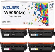 VicLabs W9060MC Toner Cartridge Replacement for HP W9060MC W9061MC W9062MC W9063MC Toner Cartridge f