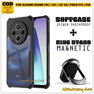 HP Xiaomi Redmi 14C 13C 13C 5G Poco C75 C65 Softcase Shockproof Ring Stand Magnetic