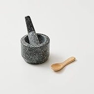 Dakorn Tiny Mortar and Pestle Set with Wooden Spoon, 2 Inch, Grinding and Crushing Tiny Amounts of Herbs, Spices, 100% Granite with Unpolished Inside