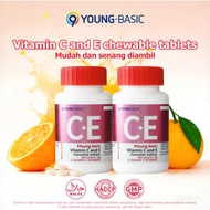 【Live Exclusive】9YOUNG-BASIC Vitamin C and E Chewable Tablets, VC + Natural Vitamin E | Multivitamin