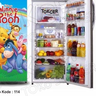 ! Refrigerator Stickers 1 Door And 2 Door Winnie The Pooh 8