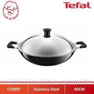 Tefal Asian Chinese Wok 40cm w/Lid C52897