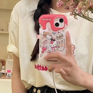 🖤ส่งจากไทยใน24ชม.🖤เคสไอโฟน 14 13 12 11 Pro Max เคส iPhone 11 การ์ตูน Kitty พกง่ายๆ การป้องกันการตก Case