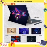 Skin Stickers Collected 3D For Surface Go, Pro 2, Pro 3, Pro 4, Pro 5, Pro 6, Pro 7, Pro X