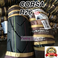 CORSA R26 70/80-17 , 80/80-17 , 90/80-17 , 100/80-17 , 120/70-17 TUBELESS TYRE TAYAR Y15ZR LC135 SRL RS150 LAGENDA EX5