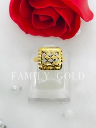 Family Gold 916 Emas Cincin Biscuit Ketupat R097 / 916 Gold Ring R097