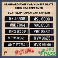 JPJ Standar Car Number Plate *JPJ 100% APPROVED*WHITE PLASTIC FONT* Lulus Nombor Plat Kereta‼️READY STOCK‼️