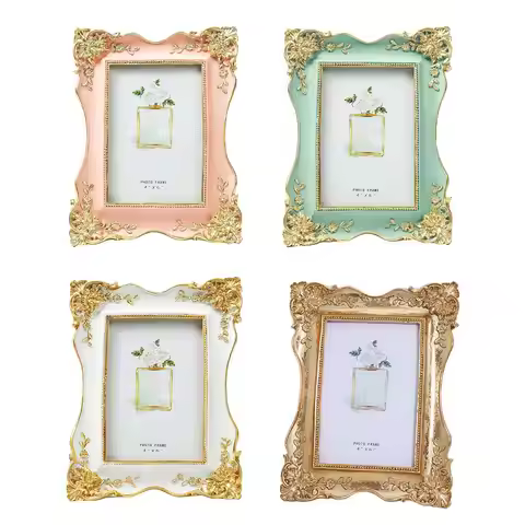 European Style Picture Frame Picture Display Frame Practical Retro Photo Frame for Tabletop Bedroom 