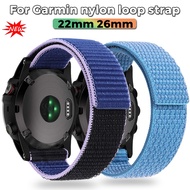 22mm 26mm Nylon loop strap For Garmin Fenix 7X 6X Pro 7 7S 6 6S 5X 5 5S Plus/ Forerunner 955 Breathable Bracelet Watchband