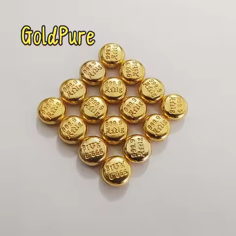 Goldpure 100% 24k pure gold beans fine gold balls 999 real gold beads 1g