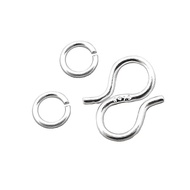 925 sterling silver|99m buckle necklace bracelet mini buckle jewelry pearl DIY accessories anklet bu
