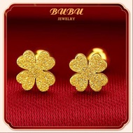 New 916 Gold Stud Earrings Womens Lucky Clover Luxury Jewelry for Birthday Gifts for Women and Children 耳环