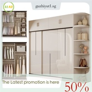 Sliding Lla2 Door Solid Wood Wardrobe Multifunctional Combination Storage Cabinet Organizer guzhiyut