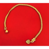 Ready Stock Rantai Tangan / Gelang Kaki Emas 916 Lipan Pong Bajet Budget Gold Padu Tulen Tulin Jewel