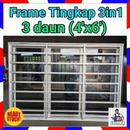 (Ready Stock) 3 duan(4ft x 6ft)Frame Tingkap 3in1**Ready stock**