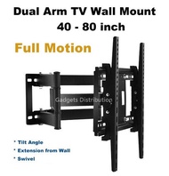 CP502 32 to 80 Inch Extendable Full Motion Adjustable Double Arm Tilt TV Wall Bracket Holder Mount 2