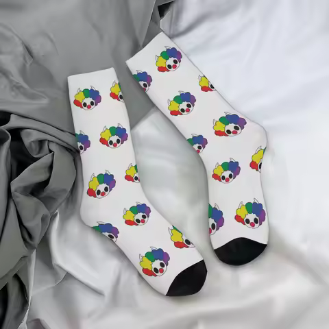 Winter Warm Crazy Design Women Men Hollow Knights Silksongs Clown Socks Breathable Football Socks