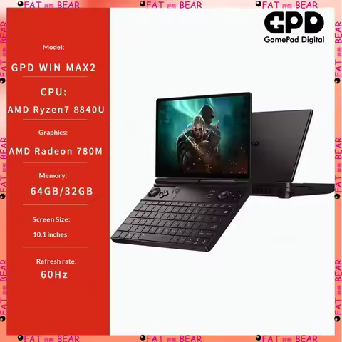 Original GPD win max2 2025 new HX370 mini handheld laptop 10.1-inch handheld device