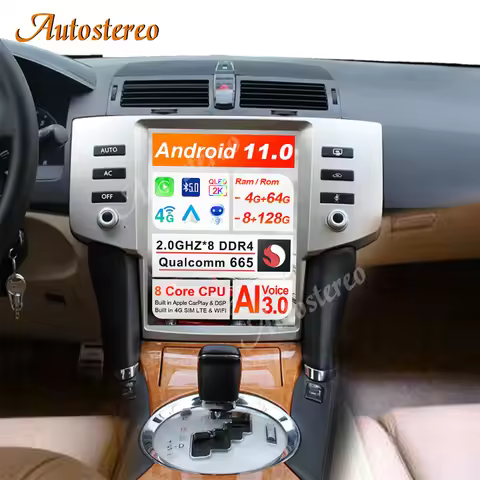Carplay Tesla Style Android 11 Car GPS Navigation For Toyota Reiz 2005-2009 Stereo Head unit Multime