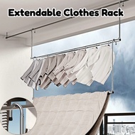 Clothes Rack Stainless Steel Extendable Balcony Outdoor Drying Rack Ceiling-Mounted Fixed Windproof