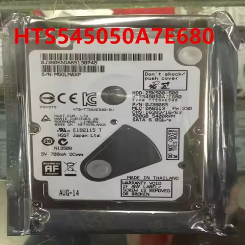 New HDD For Original Hgst 500GB SATA 2.5" 8MB 5400RPM 7MM For Internal Hard Disk For Notebook HDD Fo