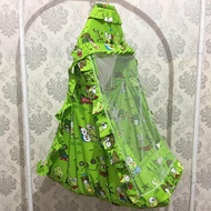 Terlaris Ayunan Bayi 3in1 Kelambu Set Motif Hijau Daun Lengkap Kasur