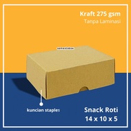 Kraft snack Box 14x10x5/bread Box snack Box lapis dus lemper dus kraft dus snack Box Thick dus Celebration