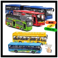 1:32 Double-decker bus model pull-back car alloy car city die-casting car toy children's gift