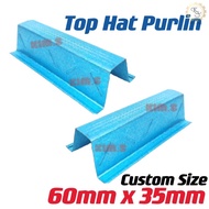 Kim.S 110mm Top Hat Purlin 35mm x 60mm Besi C-Channel C-Purlin Truss System Eagle Steel Truss Besi Rumah