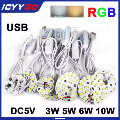 1PCS USB Plug DC5V LED Light Online Switch Dimming Controller with 1.5m Dimmable Cable 3W 6W 10W 300