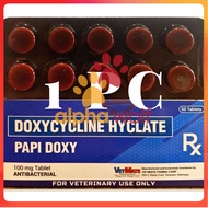 Papi Doxy 100mg Tablet Doxycycline Hyclate Antibacterial for Dog Cat Meds sold per piece