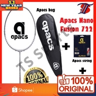 APACS RACKET badminton Nano fusion 722 zigzag  IMPERIAL series Racket badminton 6u Raket ringan BAG1