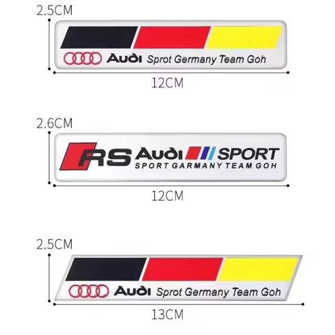 1P Audi A3 A4 B8 8P 8V A6 C7 A5 Q5 B7 B6 B9 SLINE Q2 Q7 Retrofitting Sline Car Logo RS Metal Car Sti