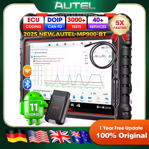 2025 Newest Autel MaxiPRO MP900-BT OBD2 Scanner DoIP/CAN FD ECU Coding Active Test 40+ Services Upgr