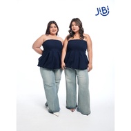 JIBI | Balloon Tube Top - Women's Tube Top - Denim Top Tube Top Bandeau Top