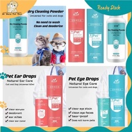 pet dry shampoo cleaning powder cat eye drop cat ear drop comfort ubat mata bersih drop cleaning earmite for cat and dog