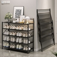 Shoe Rack Bench Shoe Bench Rack Ottoman Storage Sofa Bench Shoe Rack No-Installation Foldable Iron A