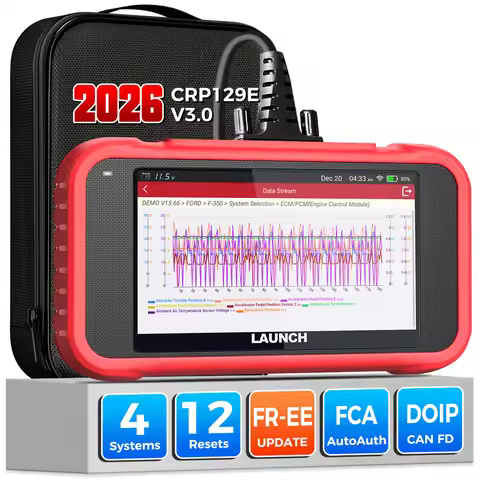 2026 New LAUNCH X431 CRP129E V3.0 OBD2 Scanner, Free Update, Engine ABS SRS AT System Diagnostic Too