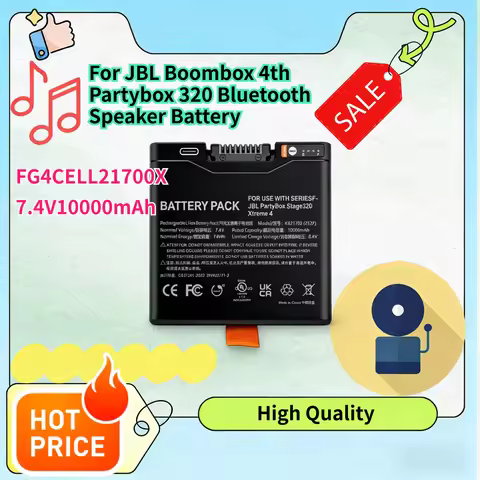 high quality Compatible with JBL Boombox 4th Gen/Partybox 320 Bluetooth Speaker Battery KB21700 Capa