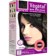[sgstock] Vegetal Bio Colour -Soft Black 150gm Hair Colour No PPD, No ammonia, Recommend by Dermatol