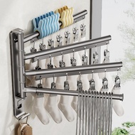 Perforation-Free Drying Rack Foldable Drying Rack Drying Socks Rack Balcony Underwear Drying Rack