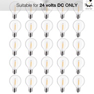 DC 24V Low-Voltage G40 Led Replacement Light Bulbs, E12 Screw Base, Vintage Edison Light Bulbs, Shat
