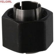 WGLAWL Router Fittings, Steel 1/2" Router Collet Replacement, Durable M19 Silver Black Router Collet