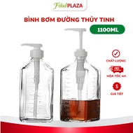 (With Express) 1100ml Premium Glass Sugar Pump – 10cc Pump Nozzle Smooth, Standard Quantity, Easy to