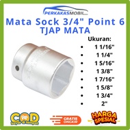 Socket Eye 3/4 DR 6 Point Segi 6 TJAP MATA