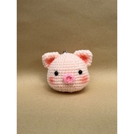 🐷 Pig keychain handmade crochet cute birthday gift ideas pink aesthetic